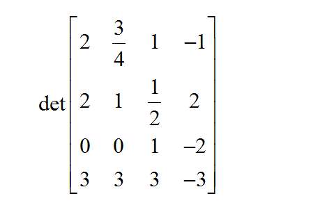 Determinant of Matrix Calculator