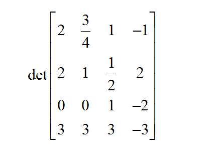 Determinante da Calculadora Matrix