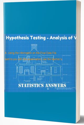 Hypothesis Testing - Analysis of Variance (ANOVA)