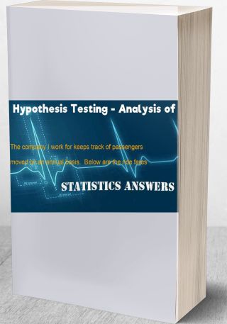 Hypothesis Testing - Analysis of Variance (ANOVA)