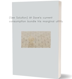(See Solution) At Dave's current consumption bundle