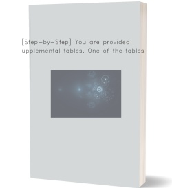 [Step-by-Step] You are provided supplemental tables. One