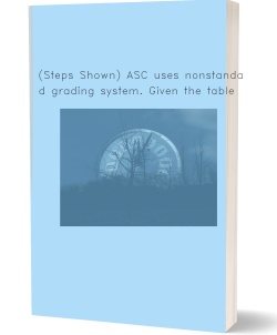 (Steps Shown) ASC uses nonstandard grading system.