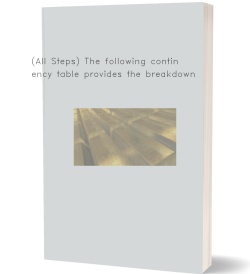 (All Steps) The following contingency table provides