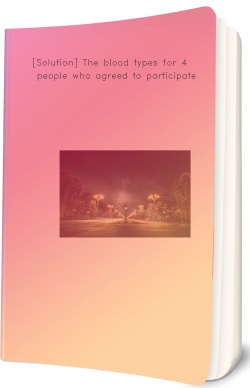 [Solution] The blood types for 40 people