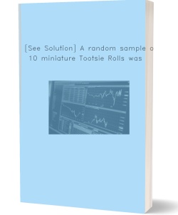 [See Solution] A random sample of 10