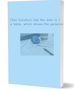 (See Solution) Use the data in the