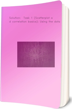 Solution:  Task 1 (Scatterplot and correlation