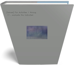 [Solved] For Activities 1 through 11 ,