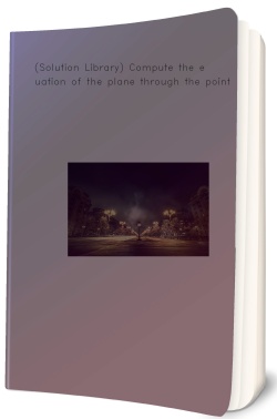 (Solution Library) Compute the equation of the