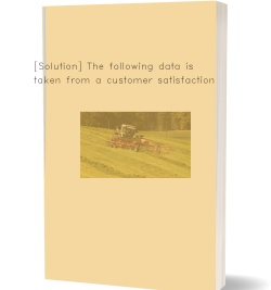 [Solution] The following data is taken from