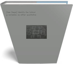 [See Steps] Identify the following variables as