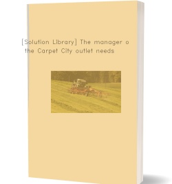 [Solution Library] The manager of the Carpet