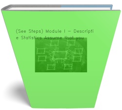 (See Steps) Module I - Descriptive Statistics