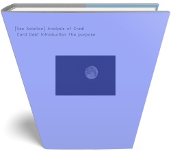 [See Solution] Analysis of Credit Card Debt